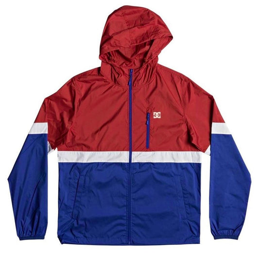 DC SHOES DAGUP TRIPLE BLOCK RED BLUE WHITE WINDBREAKER JACKET