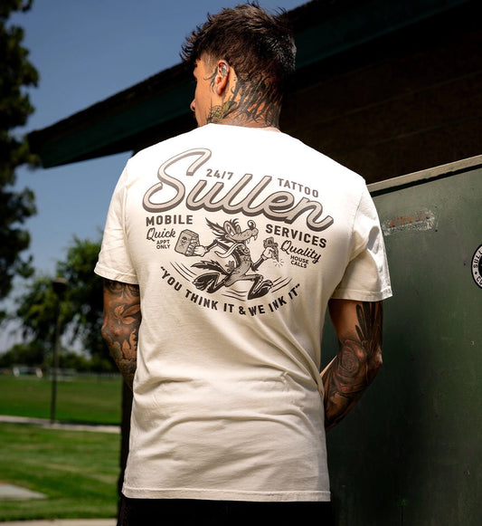 SULLEN CLOTHING MOBILE SERVICE WHITE DOWN PREMIUM T-SHIRT