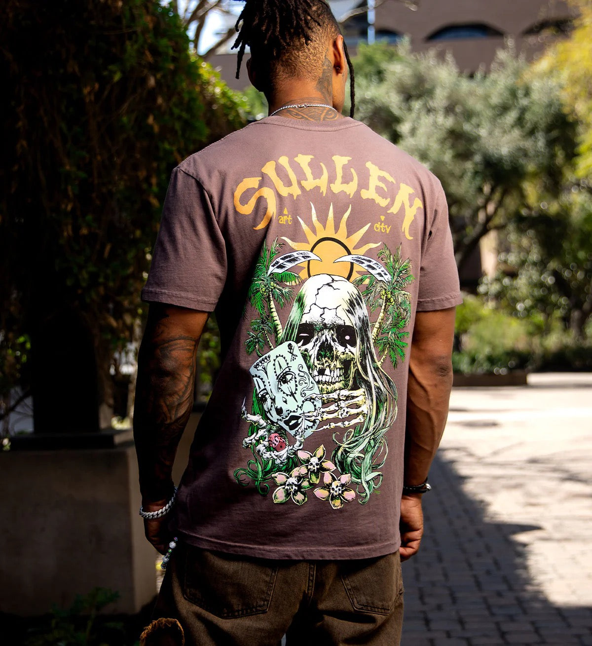 SULLEN CLOTHING HARD GAMBLE MARRON PREMIUM T-SHIRT