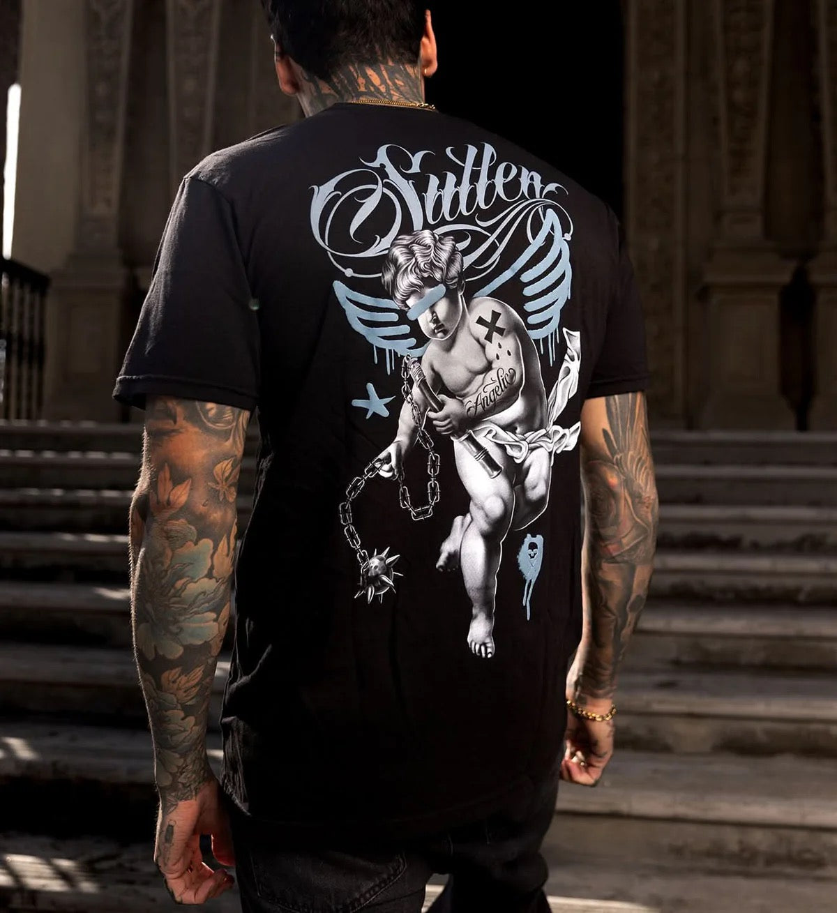SULLEN CLOTHING ANGELIC BLACK PREMIUM T-SHIRT