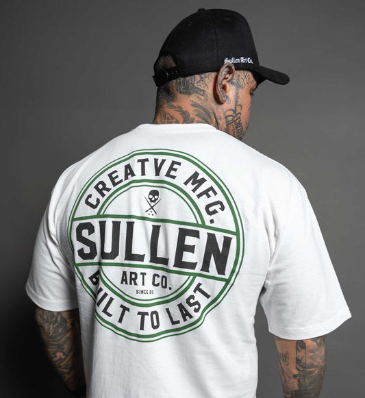 SULLEN CLOTHING CREATIVE CORP WHITE & GREEN STANDARD T-SHIRT