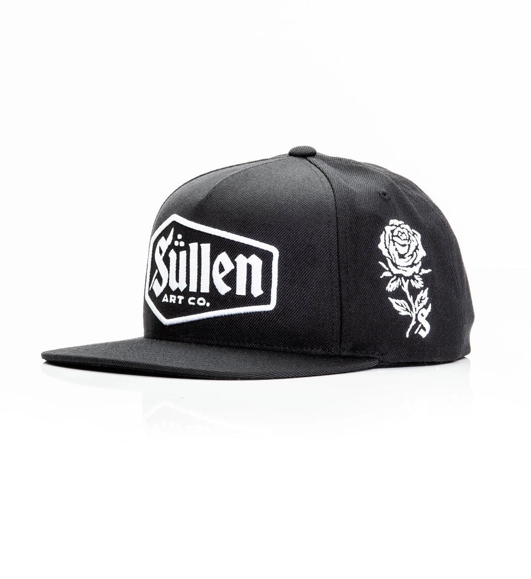 SULLEN CLOTHING LAST RITES BLACK & WHITE SNAPBACK CAP