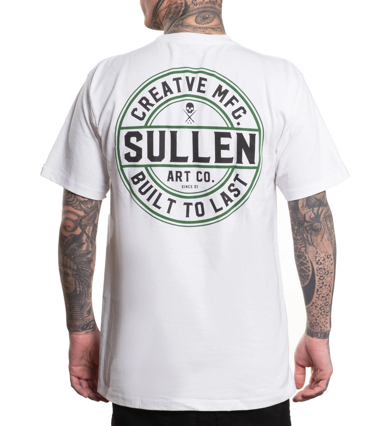 SULLEN CLOTHING CREATIVE CORP WHITE & GREEN STANDARD T-SHIRT
