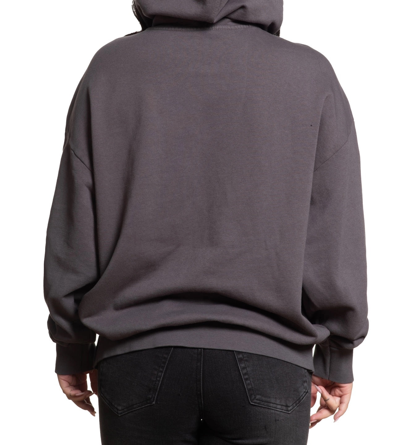 SULLEN CLOTHING OUTLINE FLEECE PAVEMENT GREY LADIES PULLOVER HOODIE