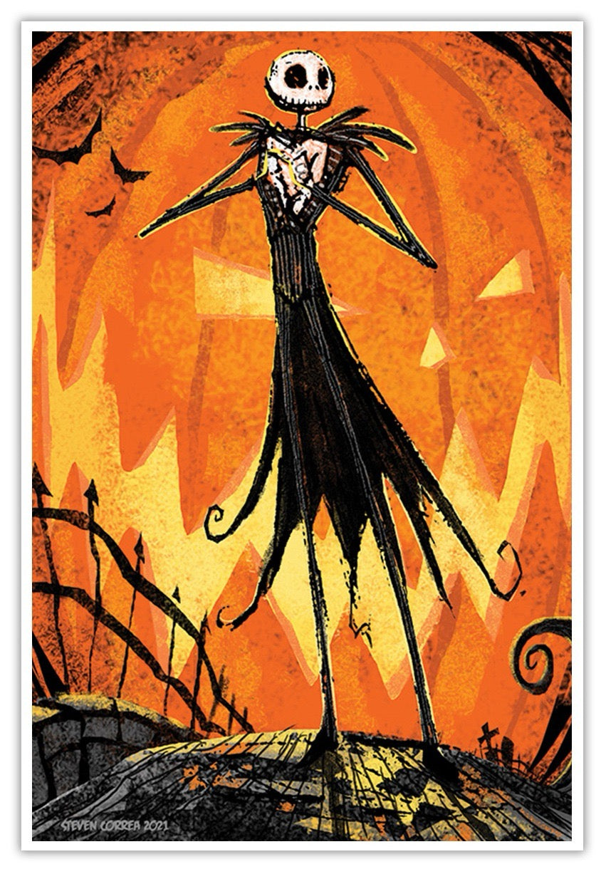 JACK THE KING OF PUMKINS ART PRINT