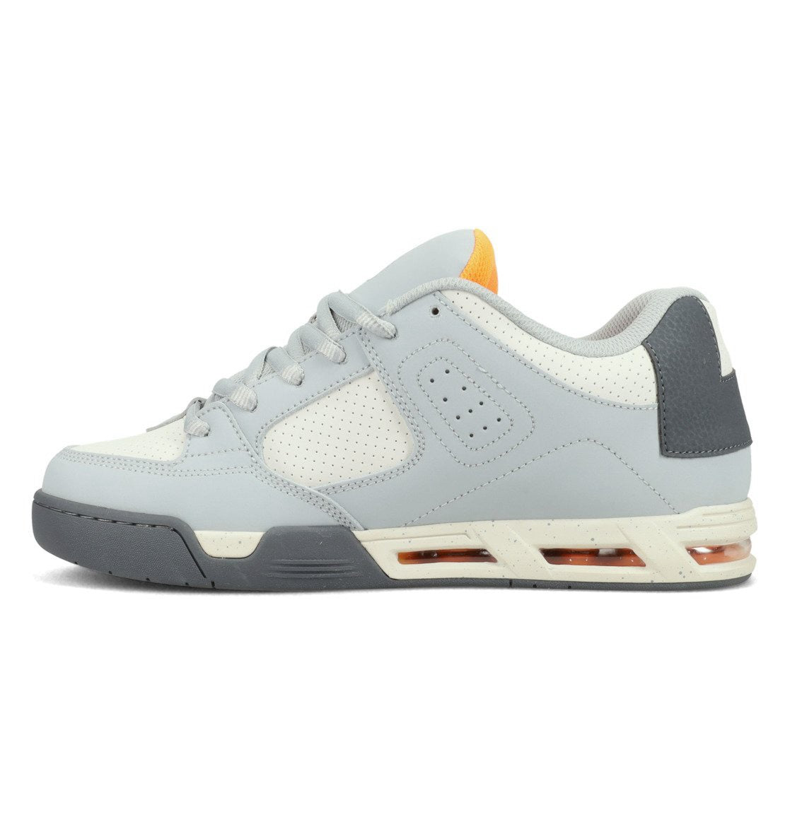 DC SHOES COMMAND GREY DARK GREY ORANGE WHITE TRAINERS