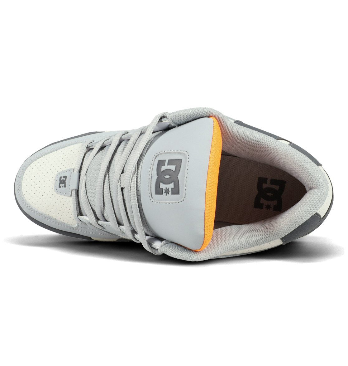 DC SHOES COMMAND GREY DARK GREY ORANGE WHITE TRAINERS