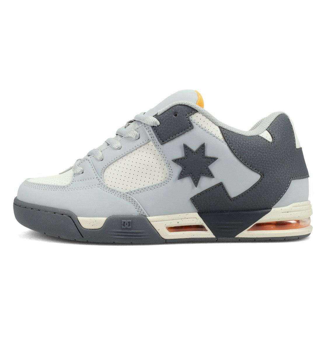 DC SHOES COMMAND GREY DARK GREY ORANGE WHITE TRAINERS