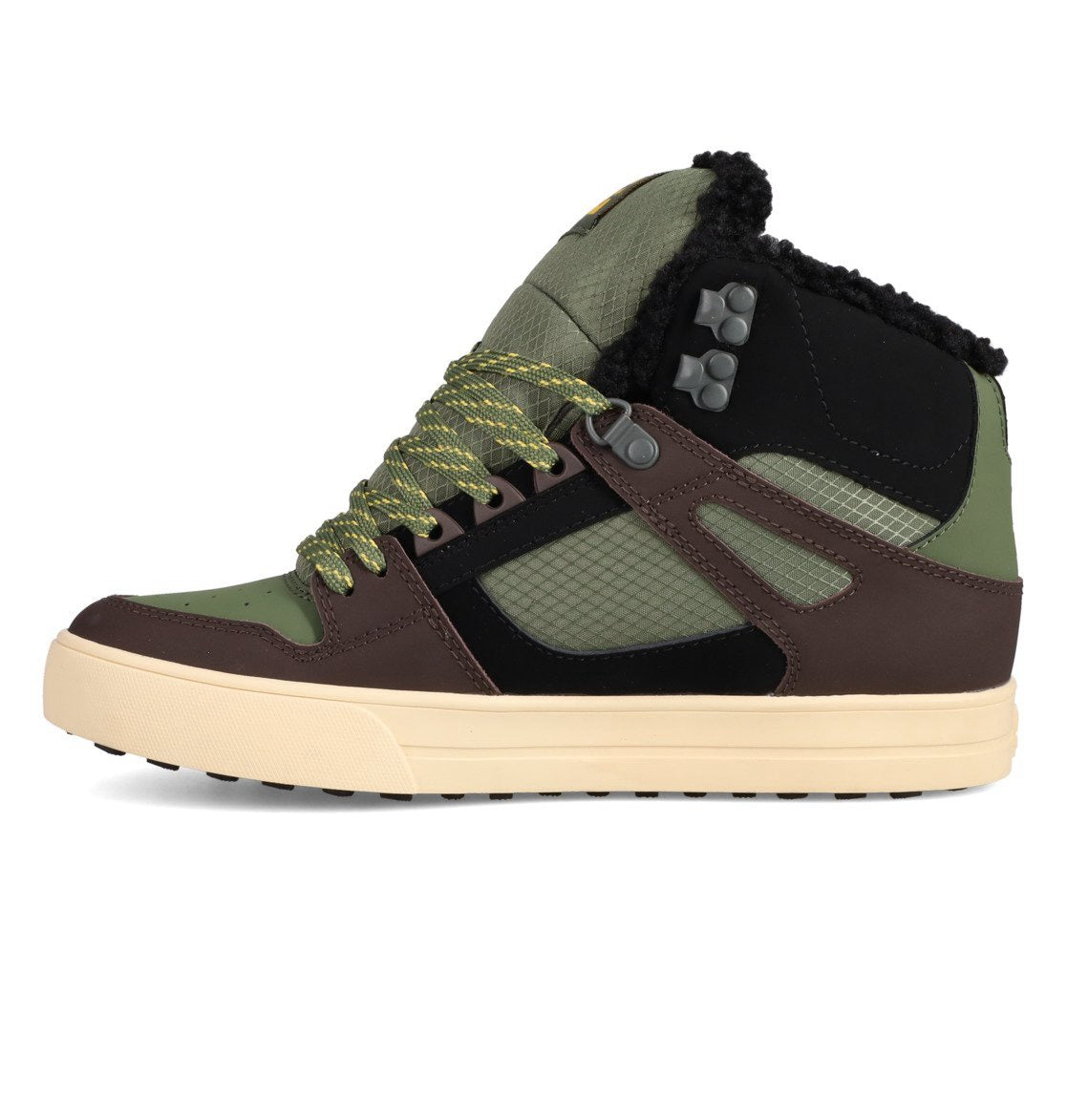 DC SHOES PURE HIGH TOP WC WNT BROWN OLIVE GREN BLACK WINTERISED TRAINERS