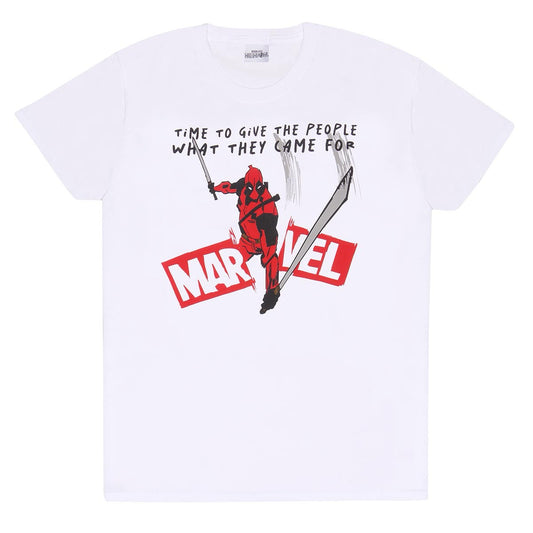 MARVEL DEADPOOL 3 WHAT THEY CAME FOR WHITE T-SHIRT
