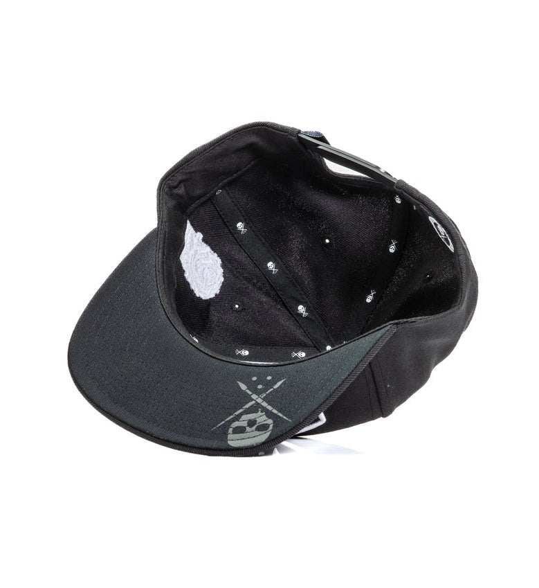SULLEN CLOTHING LAST RITES BLACK & WHITE SNAPBACK CAP