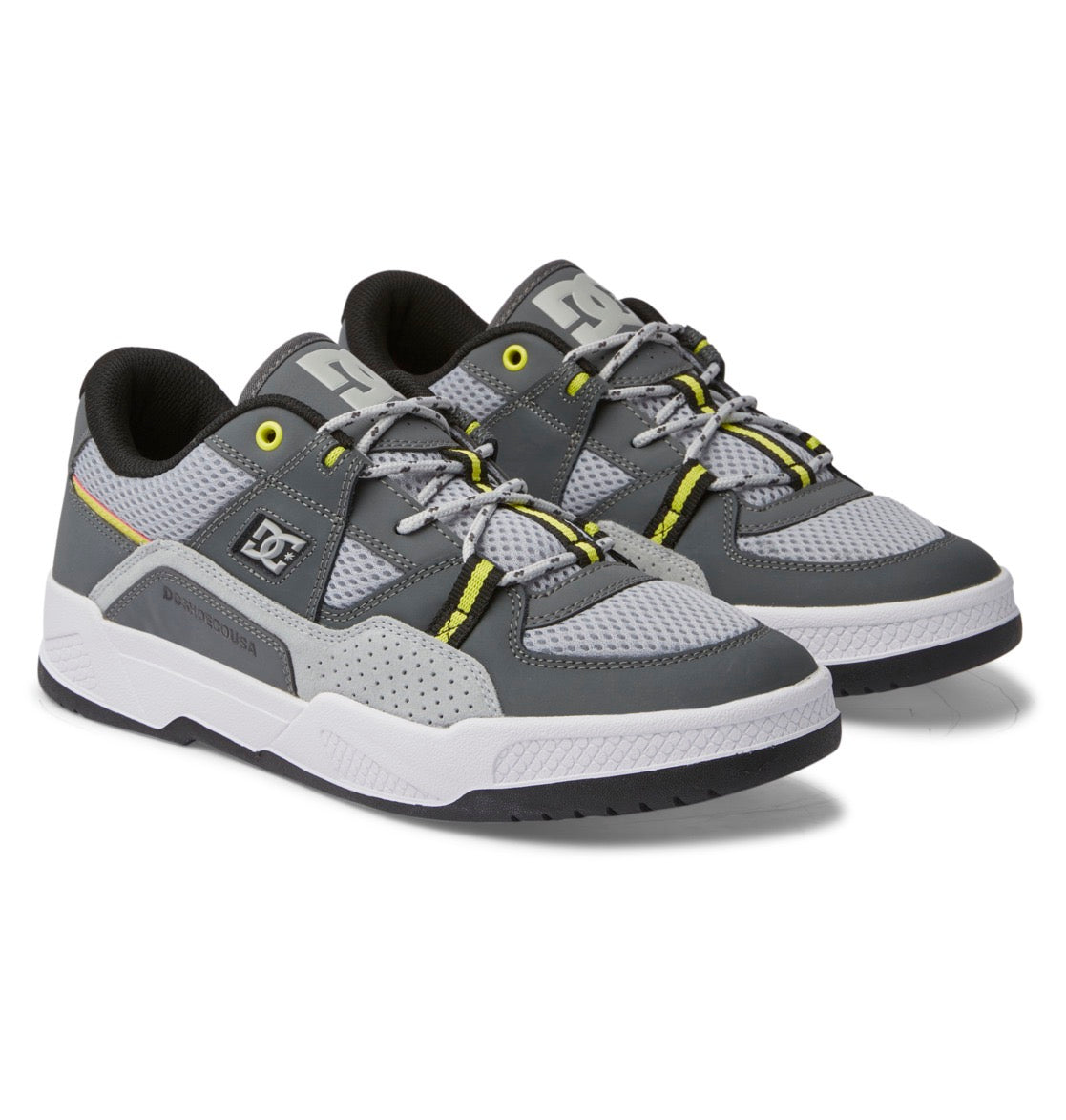 DC SHOES CONSTRUCT WHITE GREY YELLOW TRAINERS