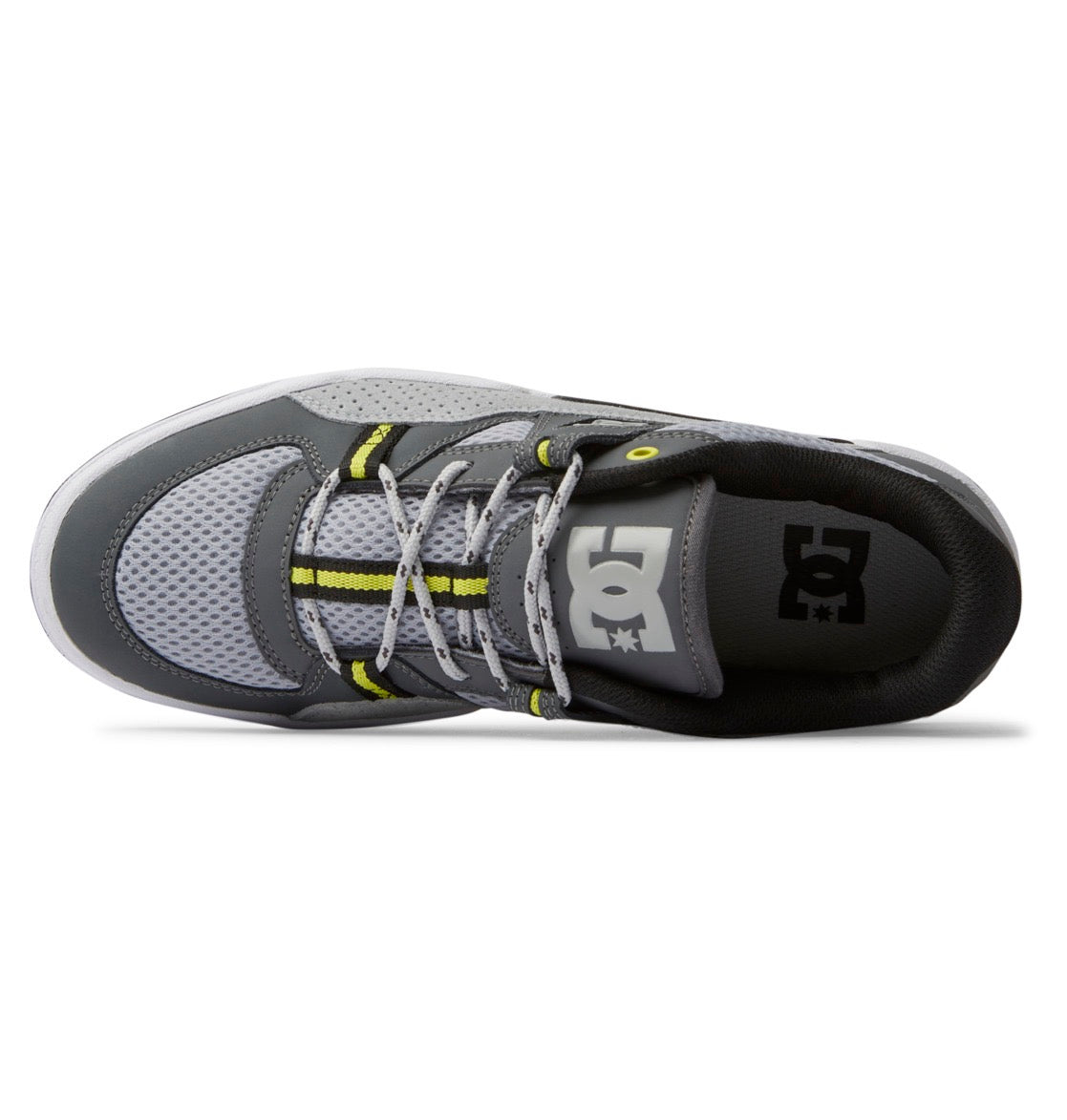 DC SHOES CONSTRUCT WHITE GREY YELLOW TRAINERS