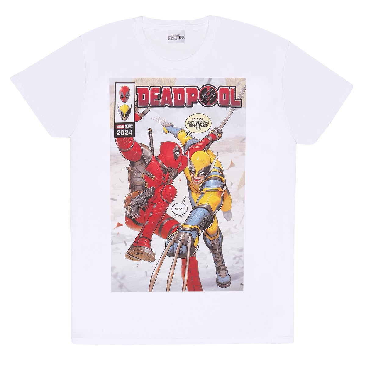 MARVEL DEADPOOL 3 COMIC BOOK COVER WHITE UNISEX T-SHIRT