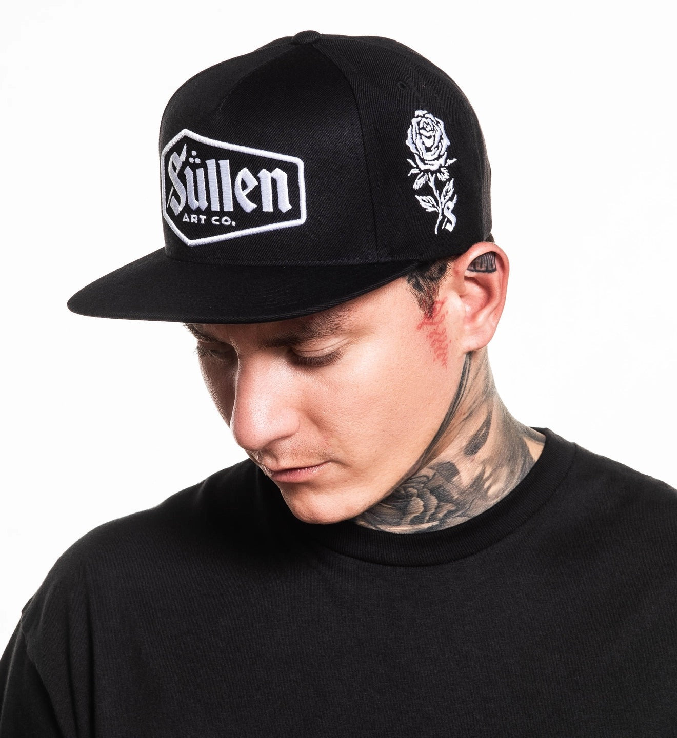 SULLEN CLOTHING LAST RITES BLACK & WHITE SNAPBACK CAP