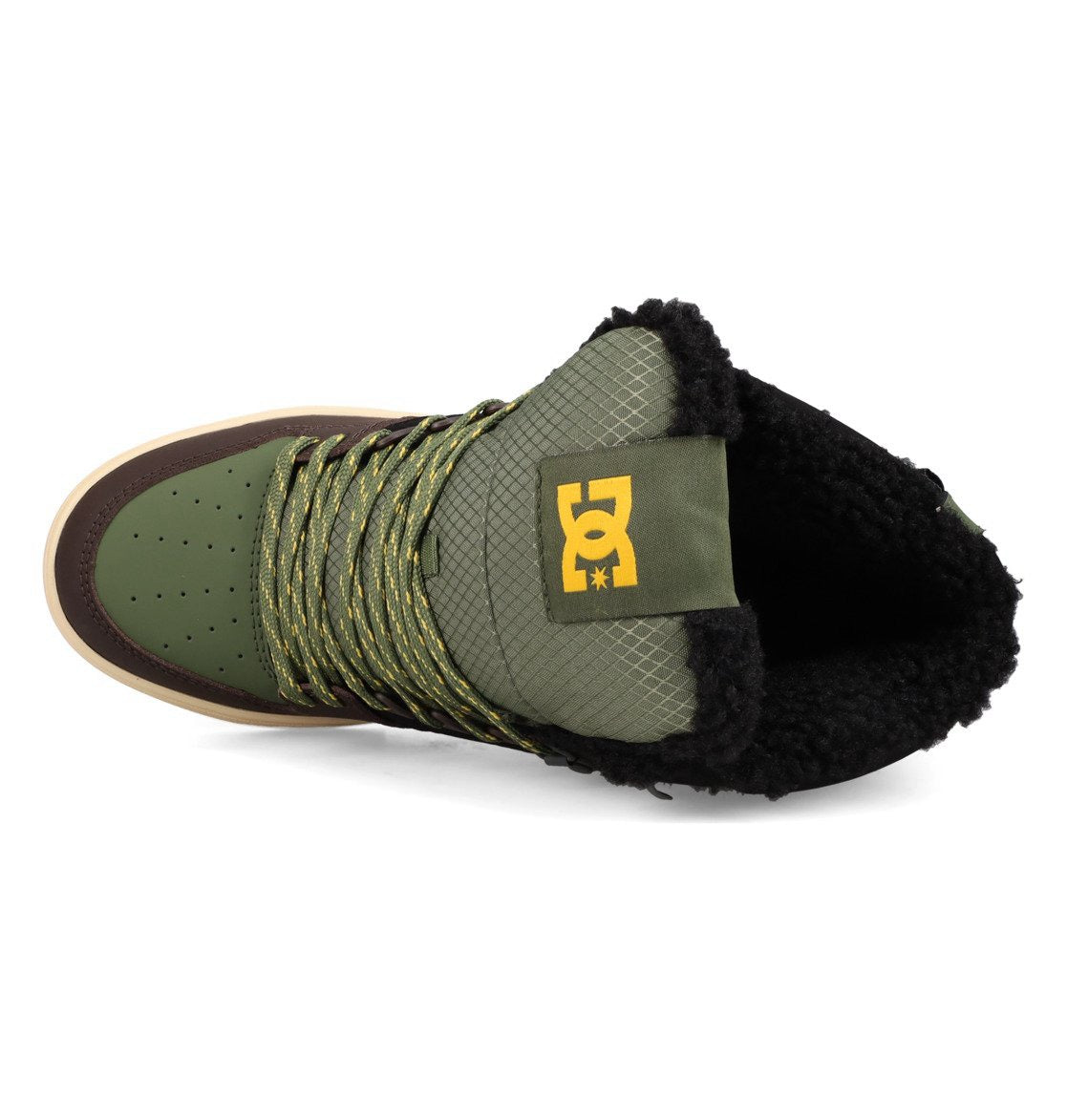 DC SHOES PURE HIGH TOP WC WNT BROWN OLIVE GREN BLACK WINTERISED TRAINERS