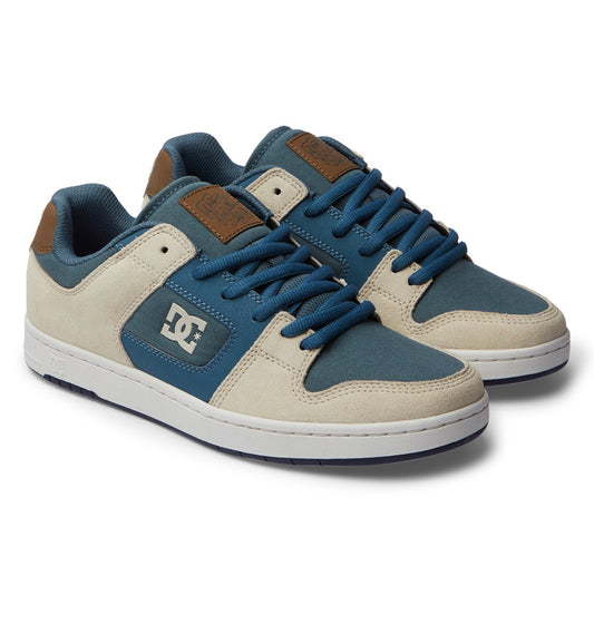 DC SHOES MANTECA 4 GREY BLUE WHITE TRAINERS