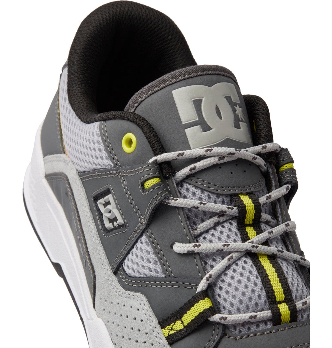 DC SHOES CONSTRUCT WHITE GREY YELLOW TRAINERS