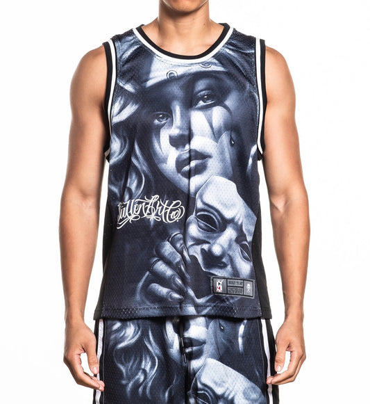 SULLEN CLOTHING CLOWNING AROUND JERSEY TANK VEST