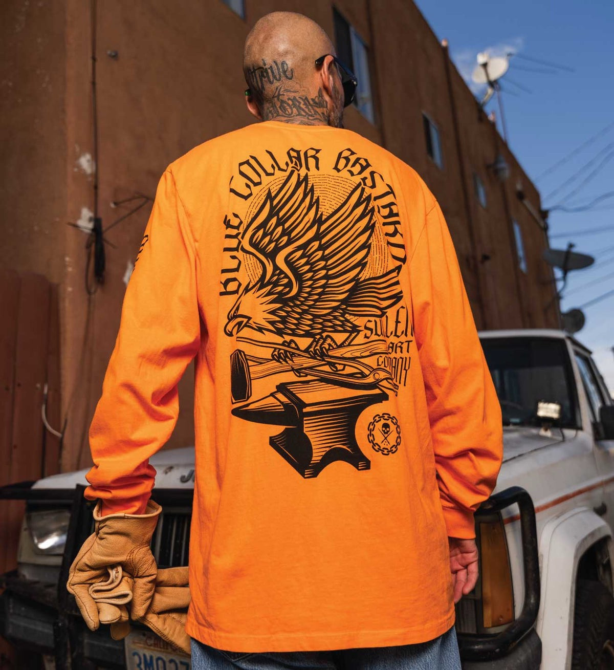 SULLEN CLOTHING FORGED ORANGE LONG SLEEVE PREMIUM T-SHIRT