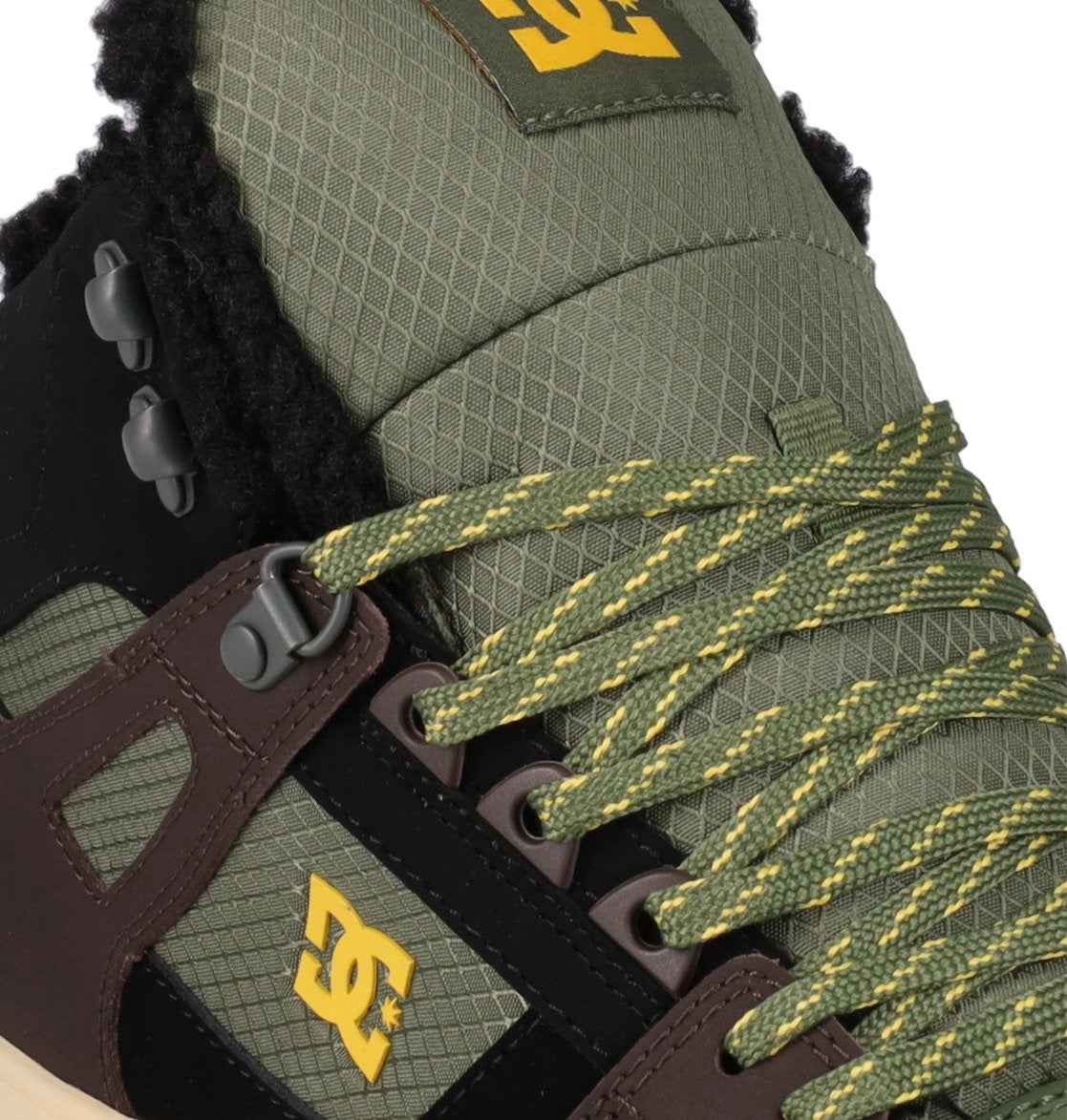 DC SHOES PURE HIGH TOP WC WNT BROWN OLIVE GREN BLACK WINTERISED TRAINERS