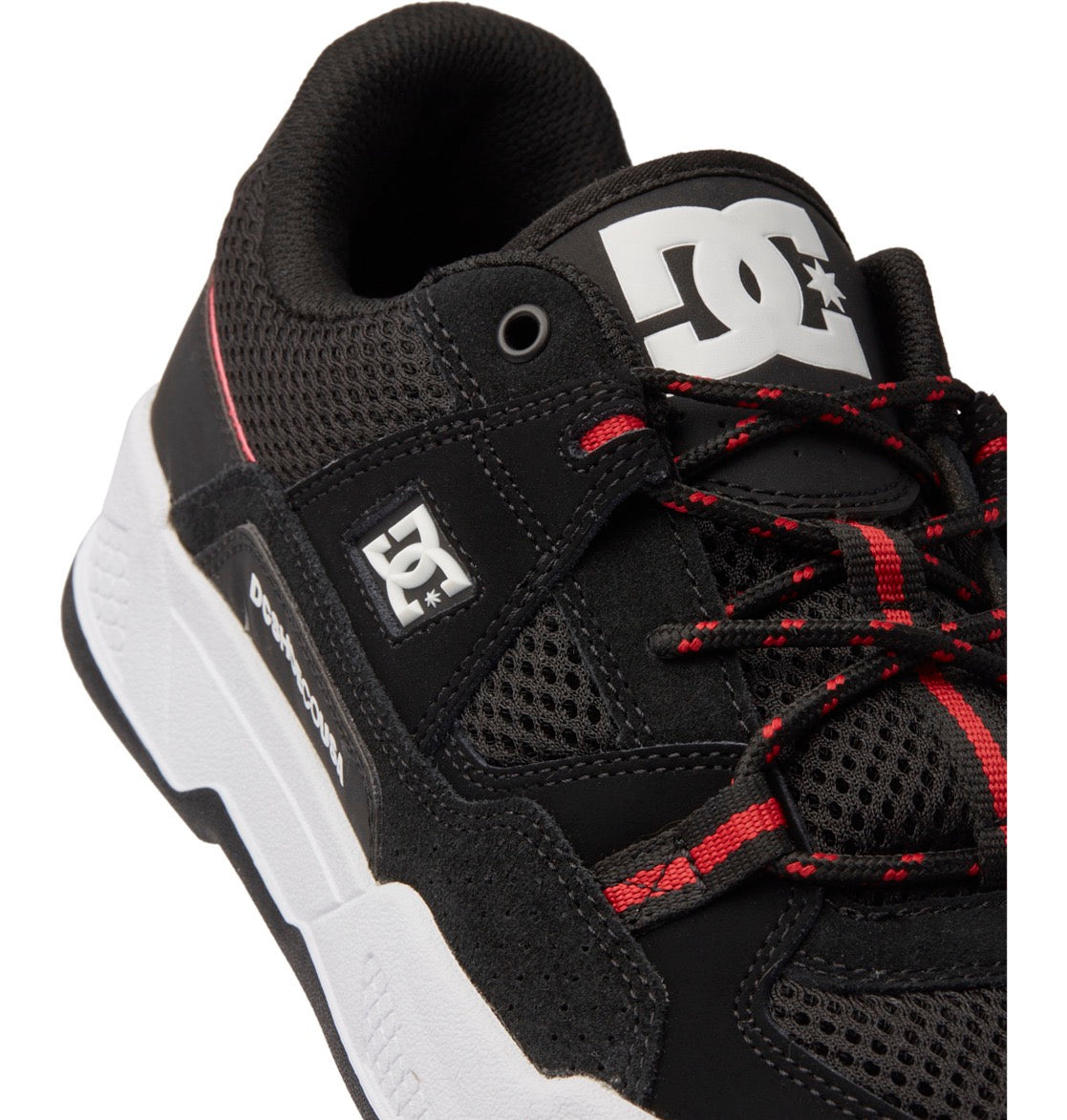 DC SHOES CONSTRUCT BLACK HOT CORAL TRAINERS