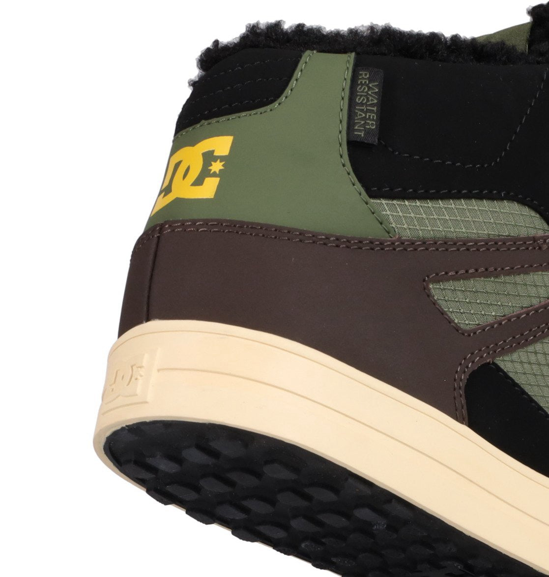DC SHOES PURE HIGH TOP WC WNT BROWN OLIVE GREN BLACK WINTERISED TRAINERS