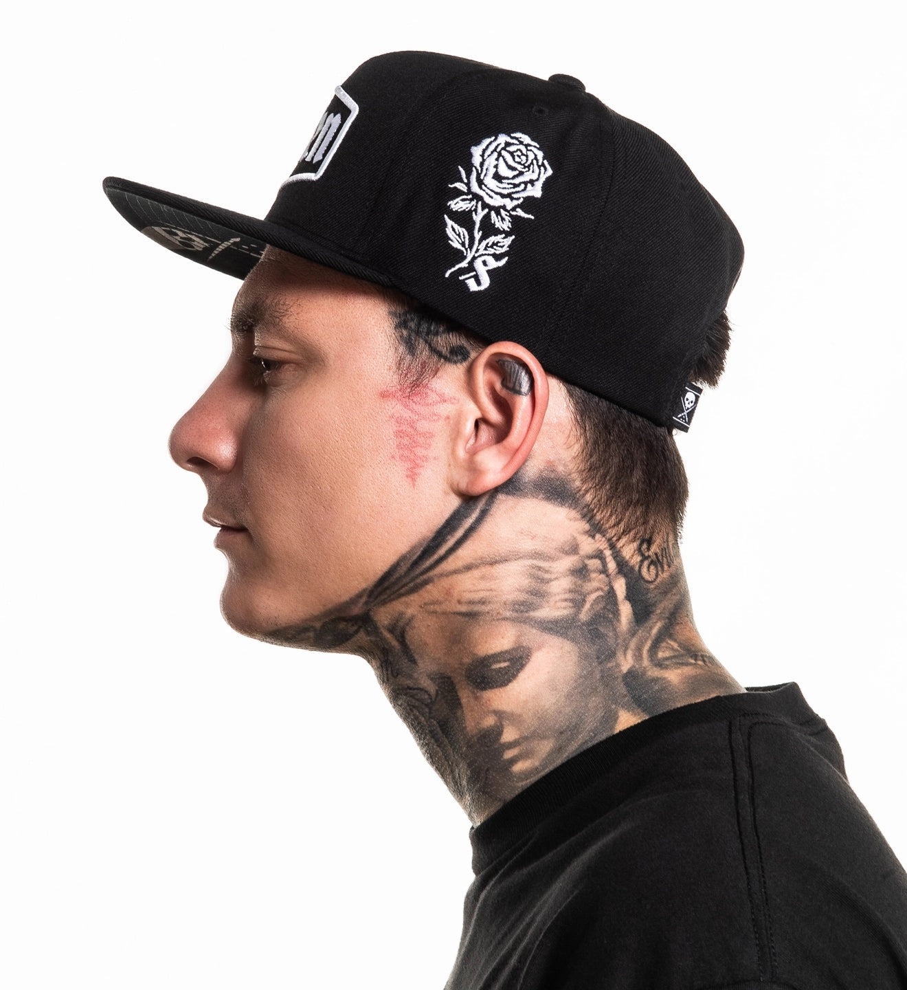 SULLEN CLOTHING LAST RITES BLACK & WHITE SNAPBACK CAP