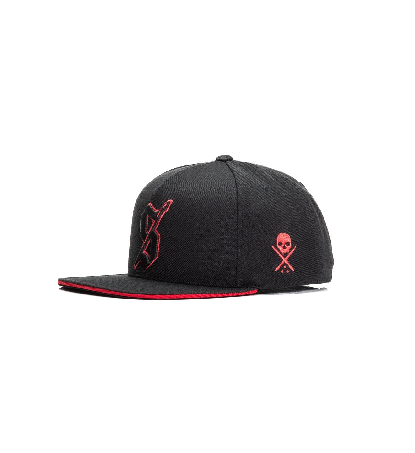 SULLEN CLOTHING STRIKE BLACK & RED SNAPBACK CAP HAT