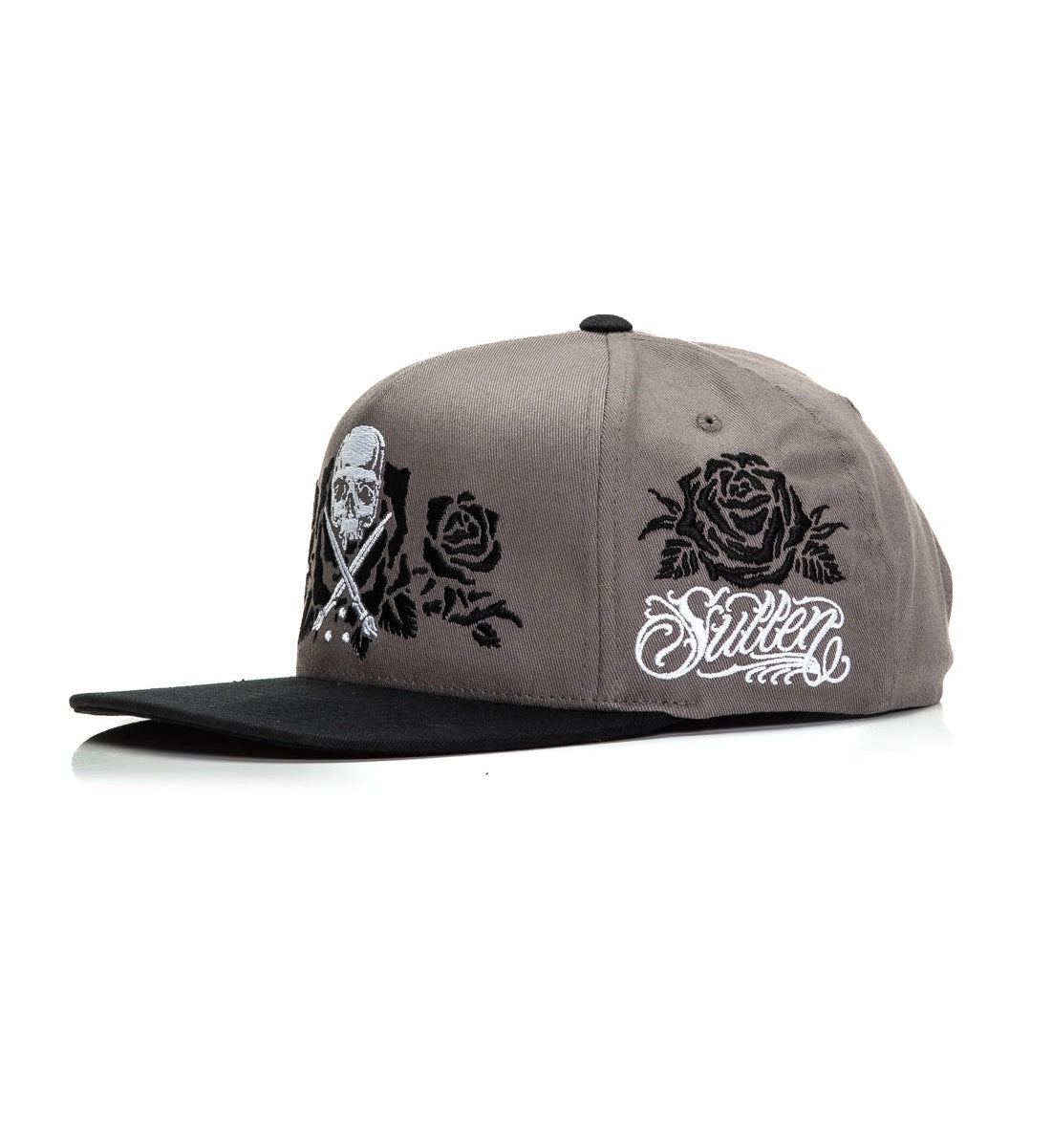 SULLEN CLOTHING PASADENA GREY & BLACK SNAPBACK CAP