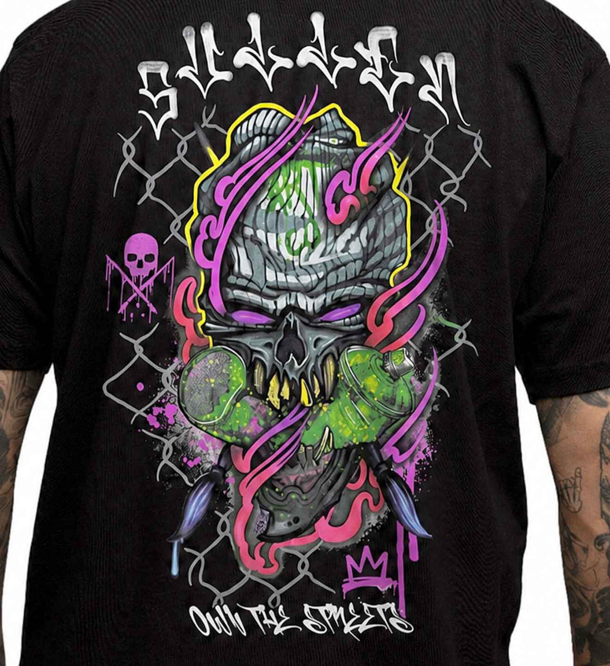 SULLEN CLOTHING CHEMICAL SWIRL JET BLACK PREMIUM T-SHIRT