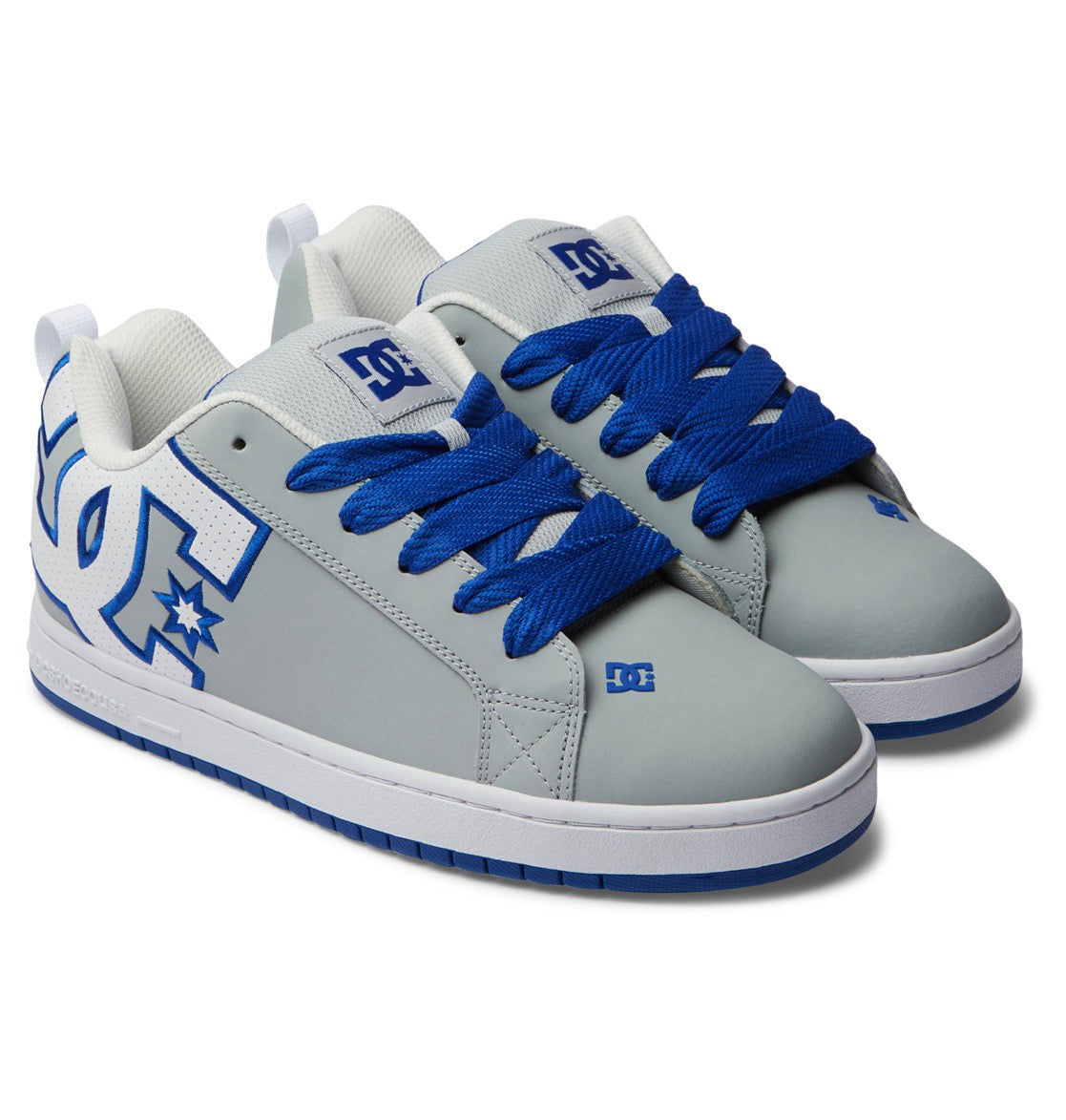 DC SHOES COURT GRAFFIK GREY BLUE WHITE TRAINERS