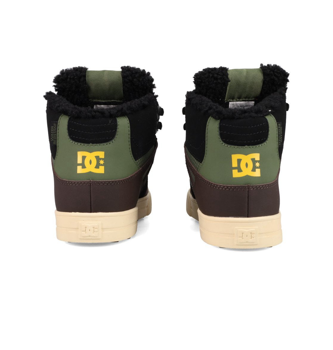 DC SHOES PURE HIGH TOP WC WNT BROWN OLIVE GREN BLACK WINTERISED TRAINERS