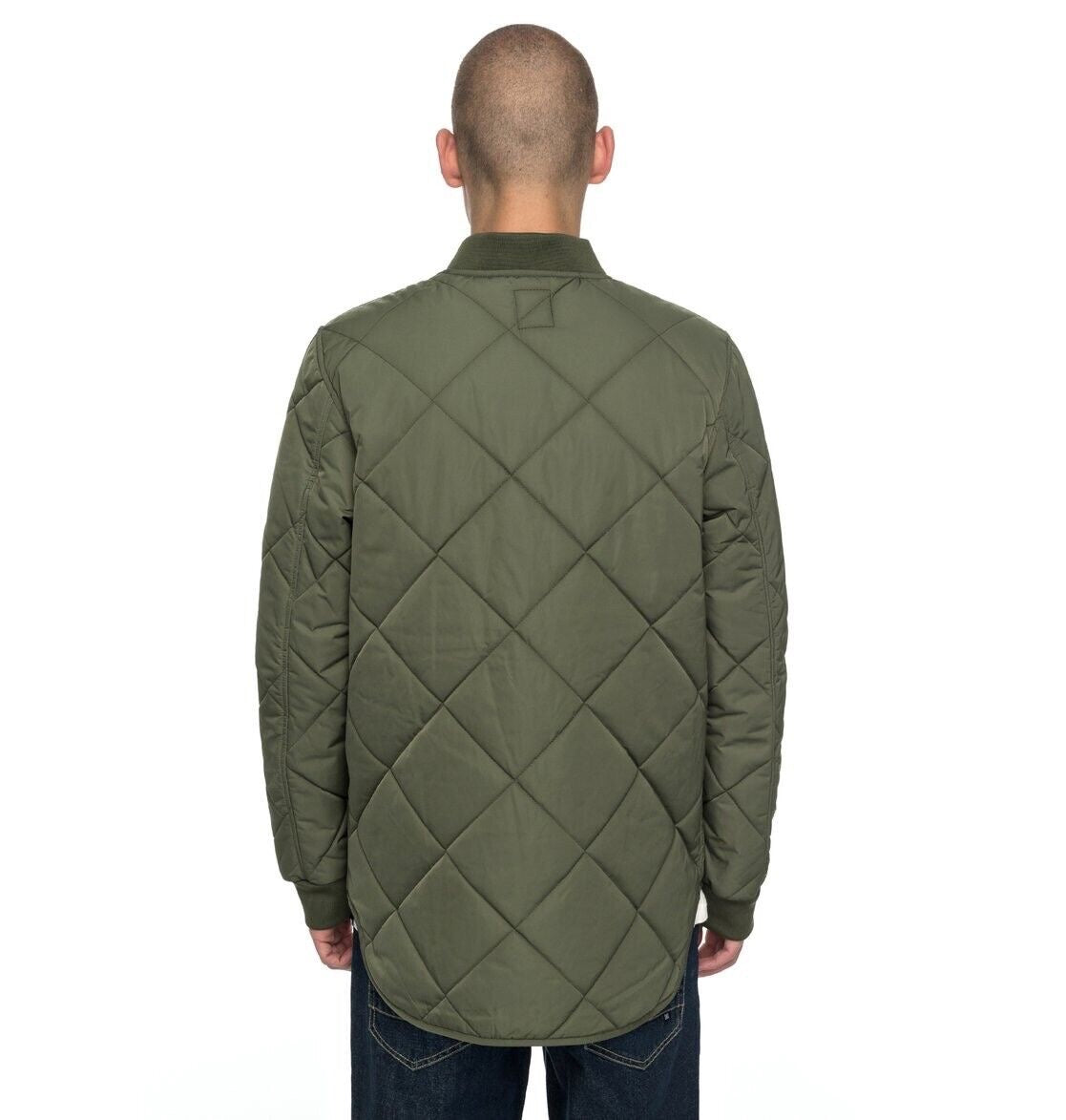 DC SHOES HEDGEHOP GREEN QUILTED BOMBER JACKET (XL)