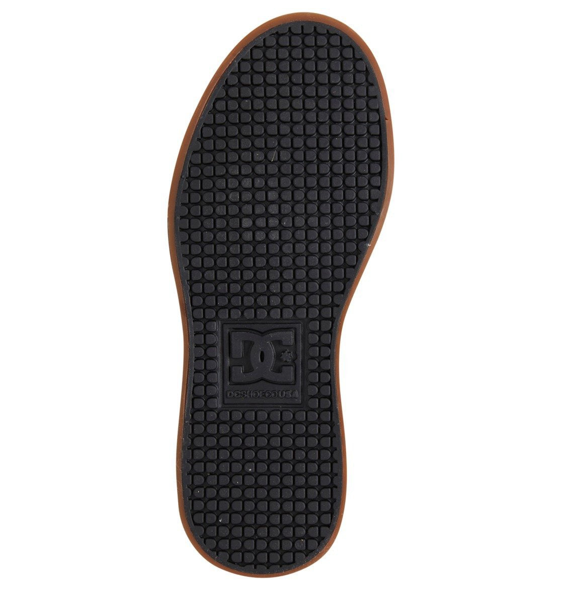 DC SHOES PURE HIGH TOP EV BLACK GUM KIDS TRAINERS (UK 1)