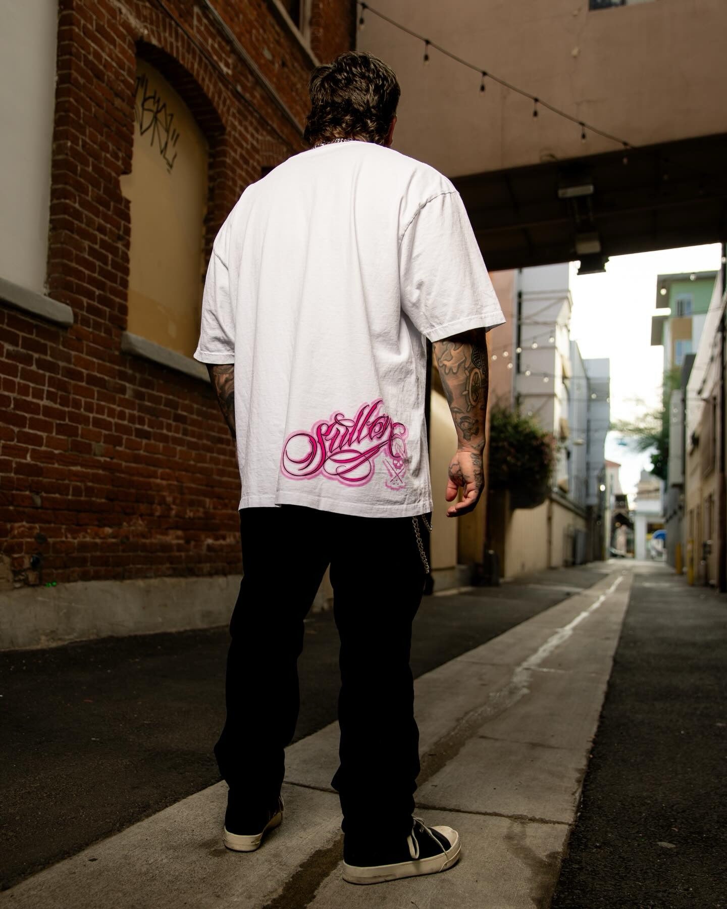 SULLEN CLOTHING SECRET ANGEL '1 TON' OVERSIZED HEAVYWEIGHT PREMIUM WHITE T-SHIRT