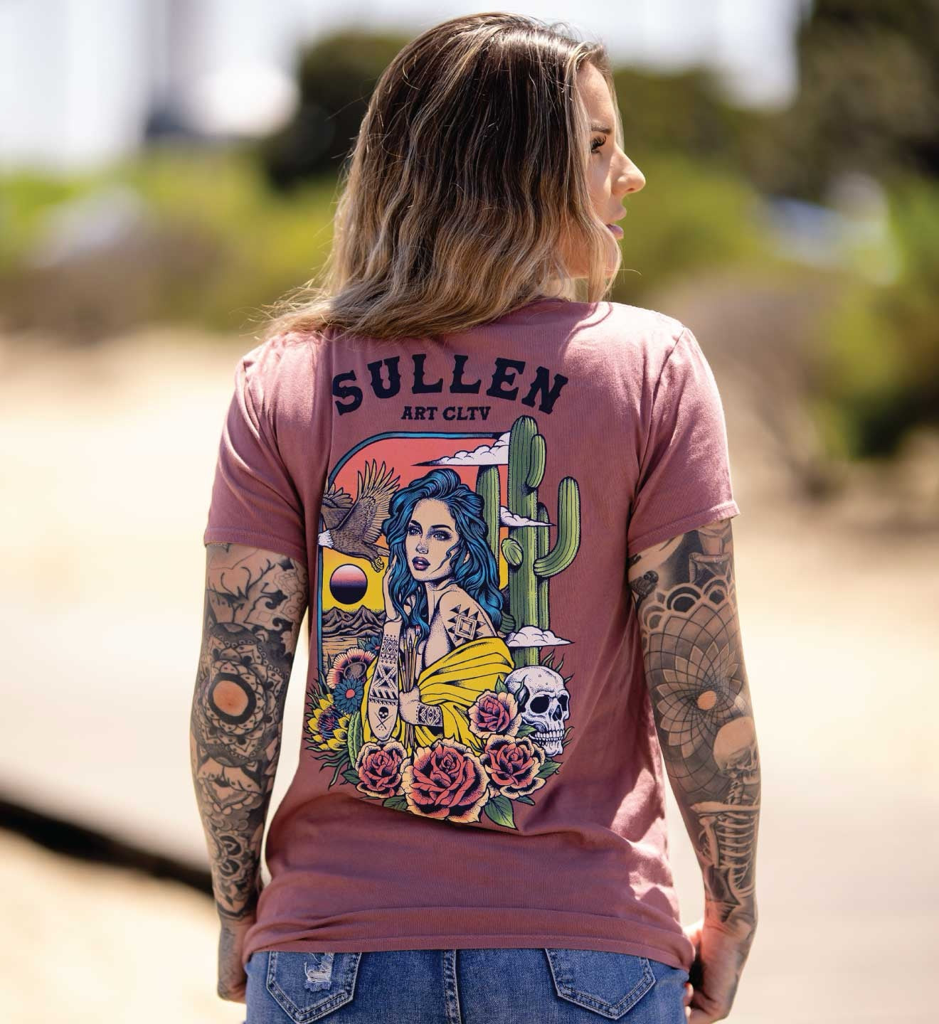 SULLEN CLOTHING DESERT ROSE LADIES T-SHIRT