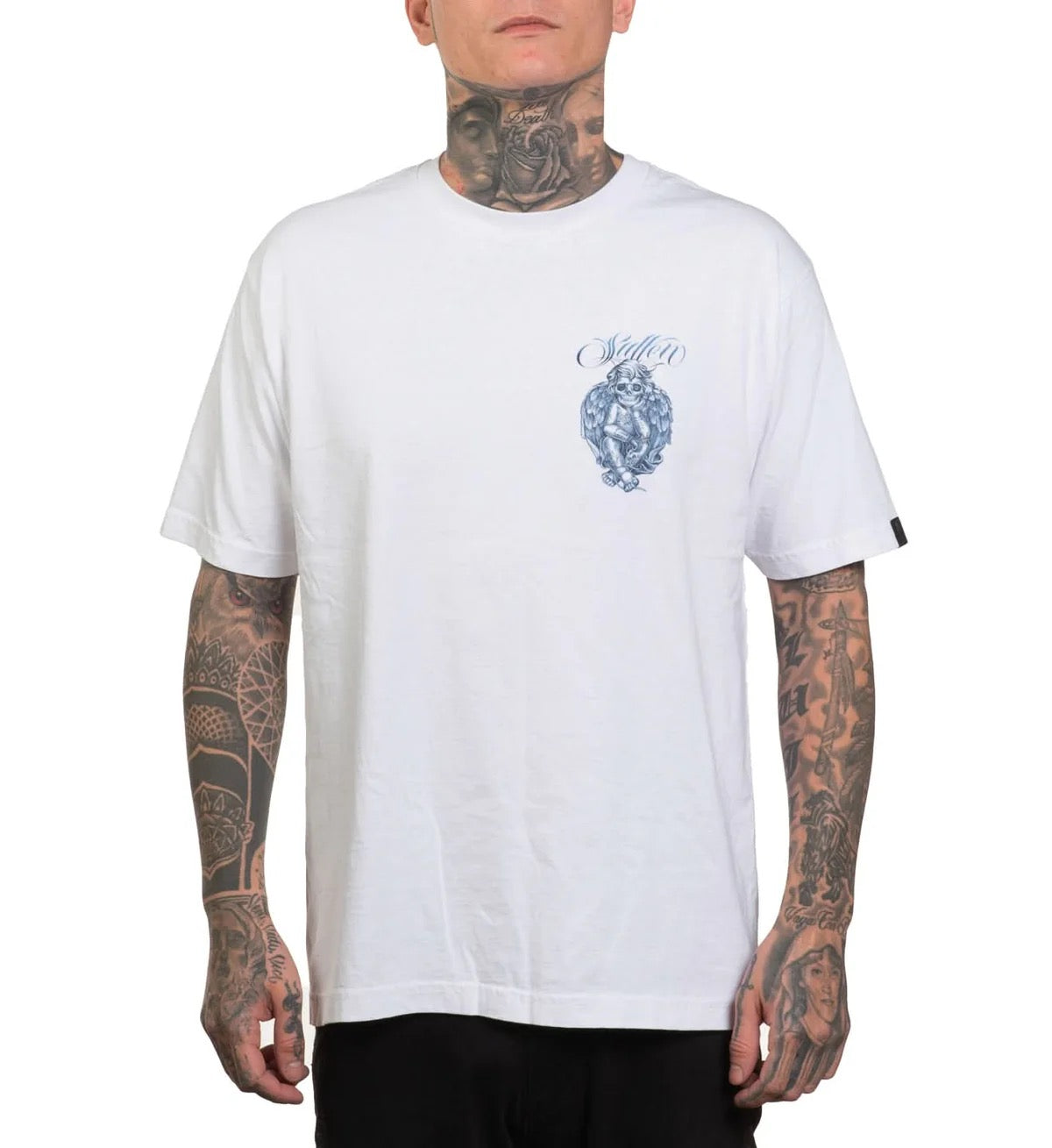 SULLEN CLOTHING LOVE X HATE '1 TON' OVERSIZED HEAVYWEIGHT PREMIUM WHITE T-SHIRT