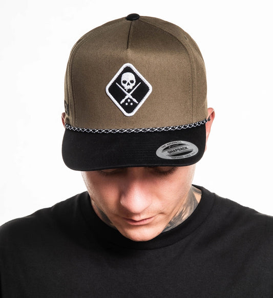 SULLEN CLOTHING BLAQ DIAMOND LODEN GREEN & BLACK SNAPBACK CAP