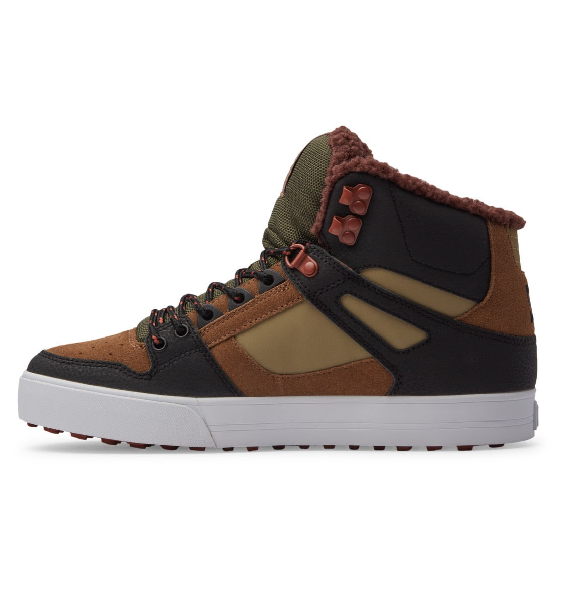 DC SHOES PURE HIGH TOP WC WNT BROWN BROWN GREEN TRAINERS