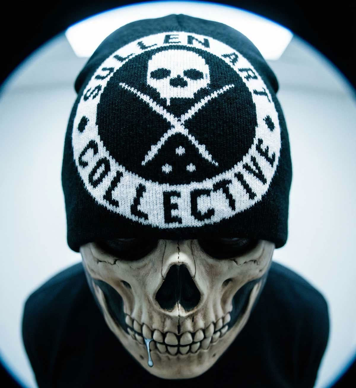 SULLEN CLOTHING BOH SKULL CAP BLACK BEANIE HAT