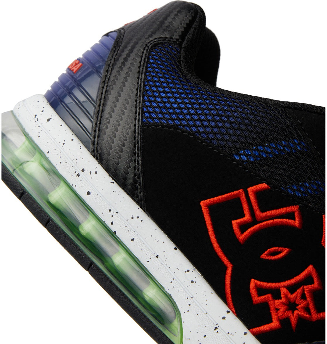 DC SHOES VERSATILE LE BLACK RED BLUE TRAINERS