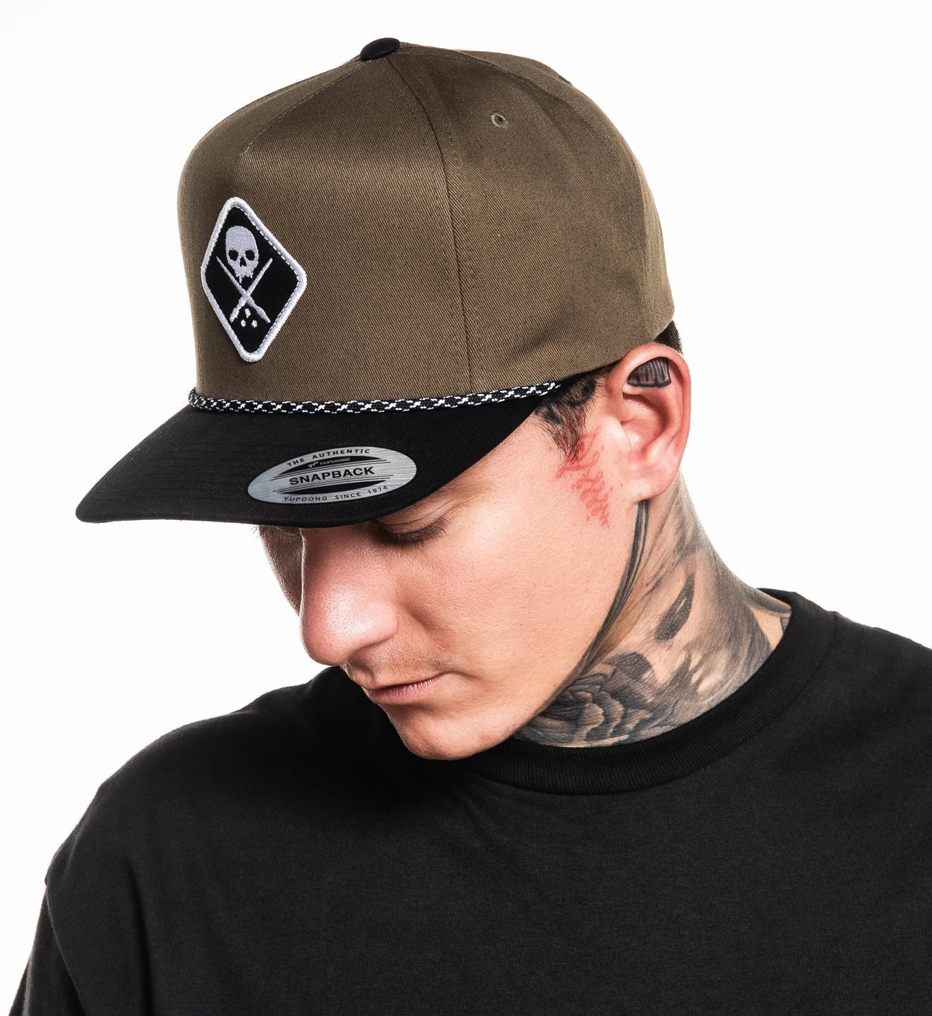 SULLEN CLOTHING BLAQ DIAMOND LODEN GREEN & BLACK SNAPBACK CAP