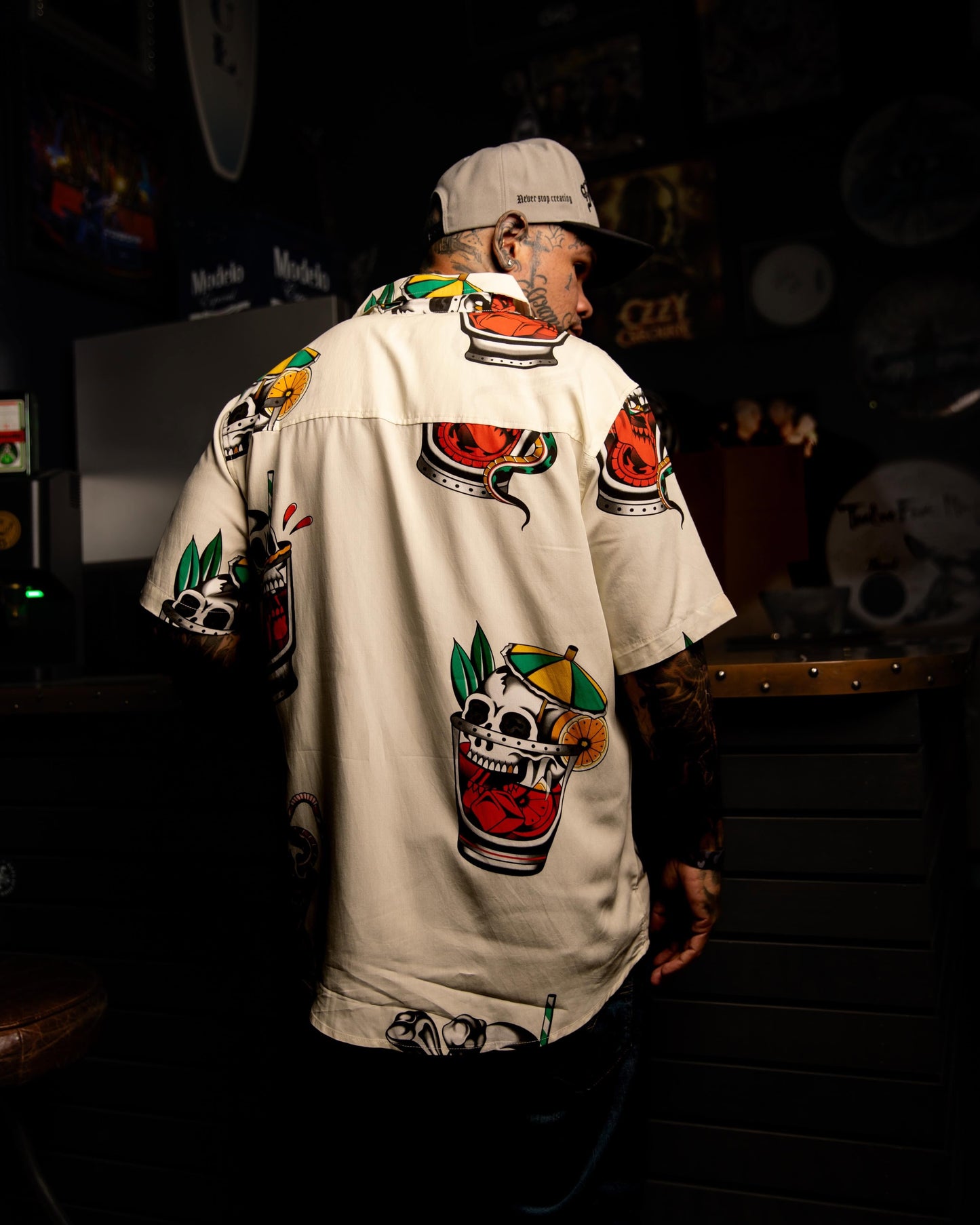 SULLEN CLOTHING ON THE ROCK ANTIQUE WHITE BUTTON UP WOVEN SHIRT