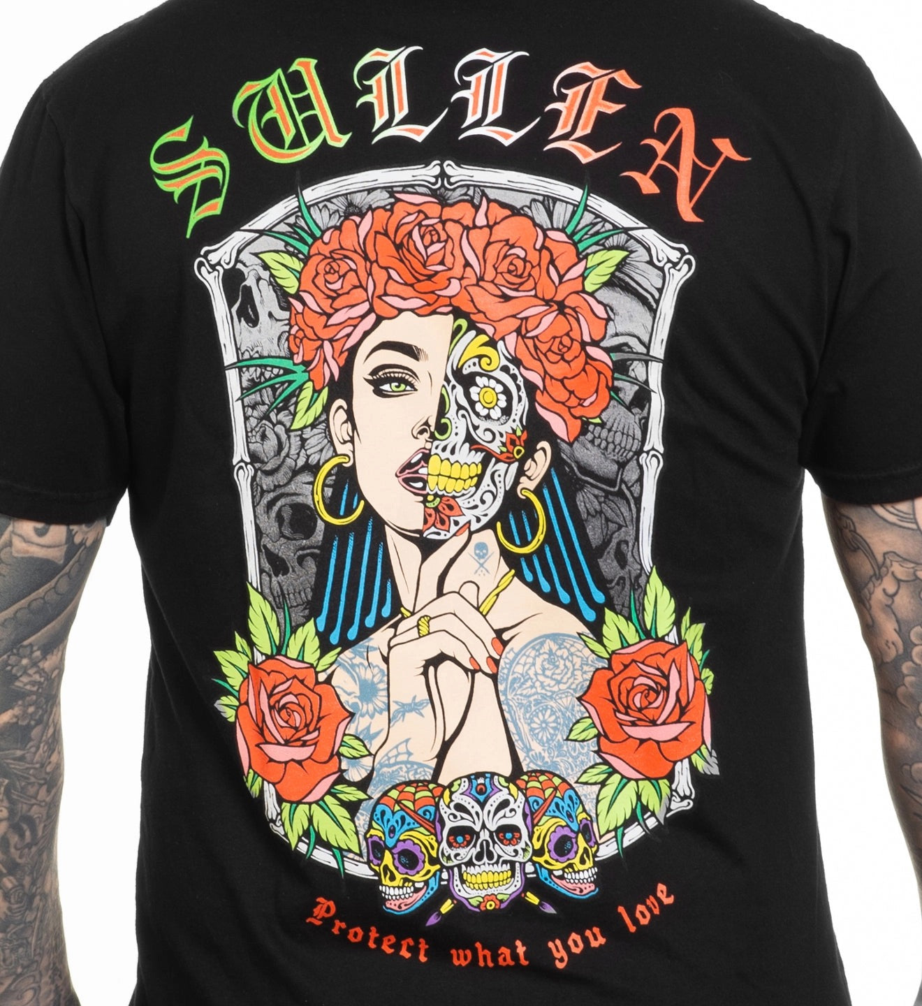 SULLEN CLOTHING SUGAR SKULL GIRL PREMIUM T-SHIRT