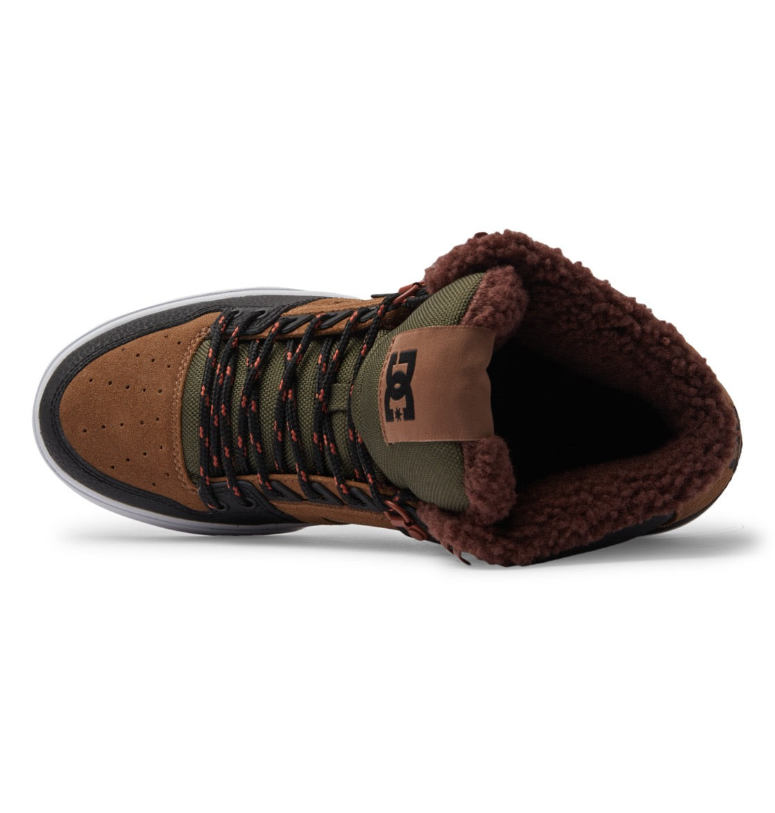 DC SHOES PURE HIGH TOP WC WNT BROWN BROWN GREEN TRAINERS