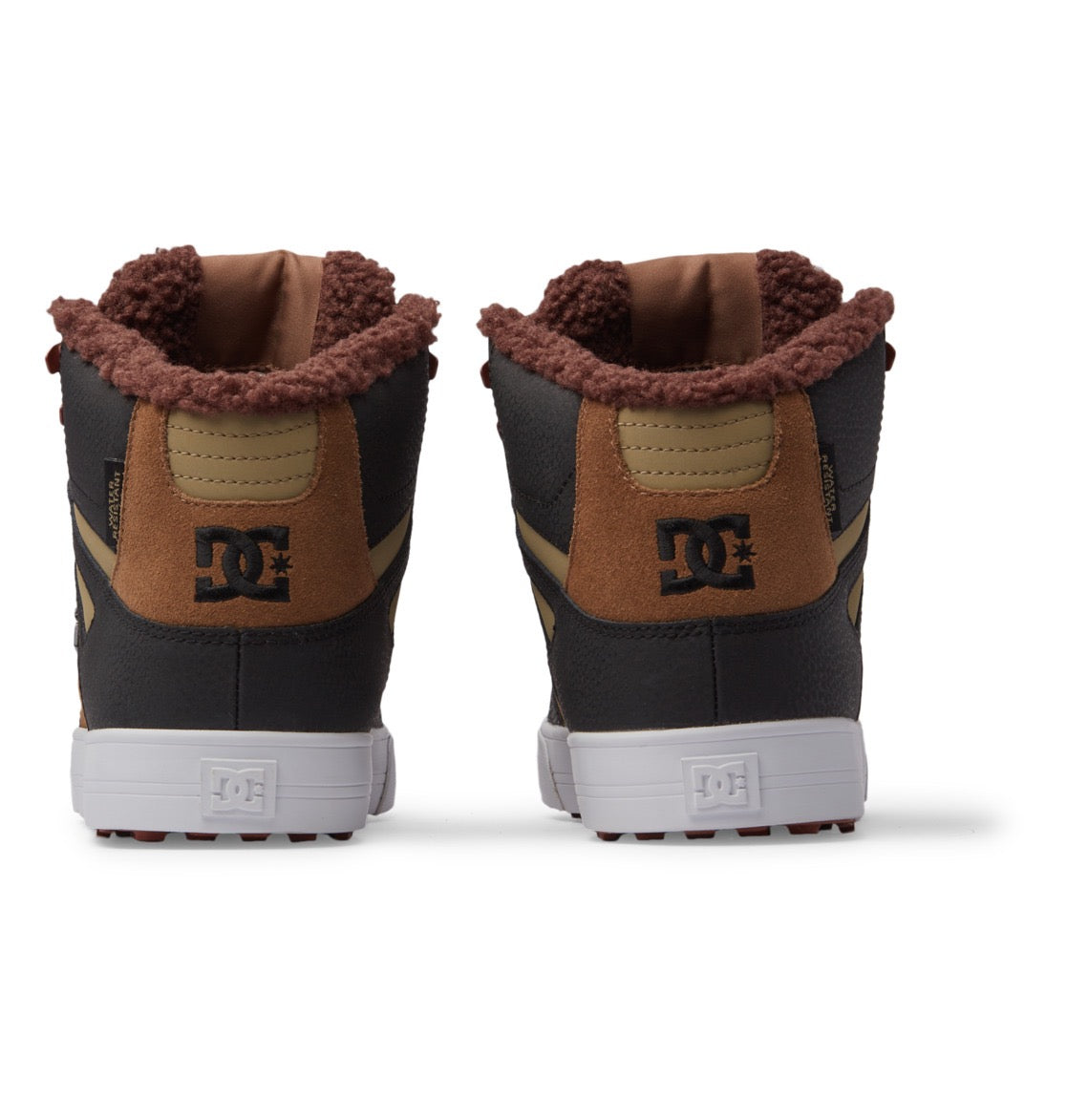 DC SHOES PURE HIGH TOP WC WNT BROWN BROWN GREEN TRAINERS