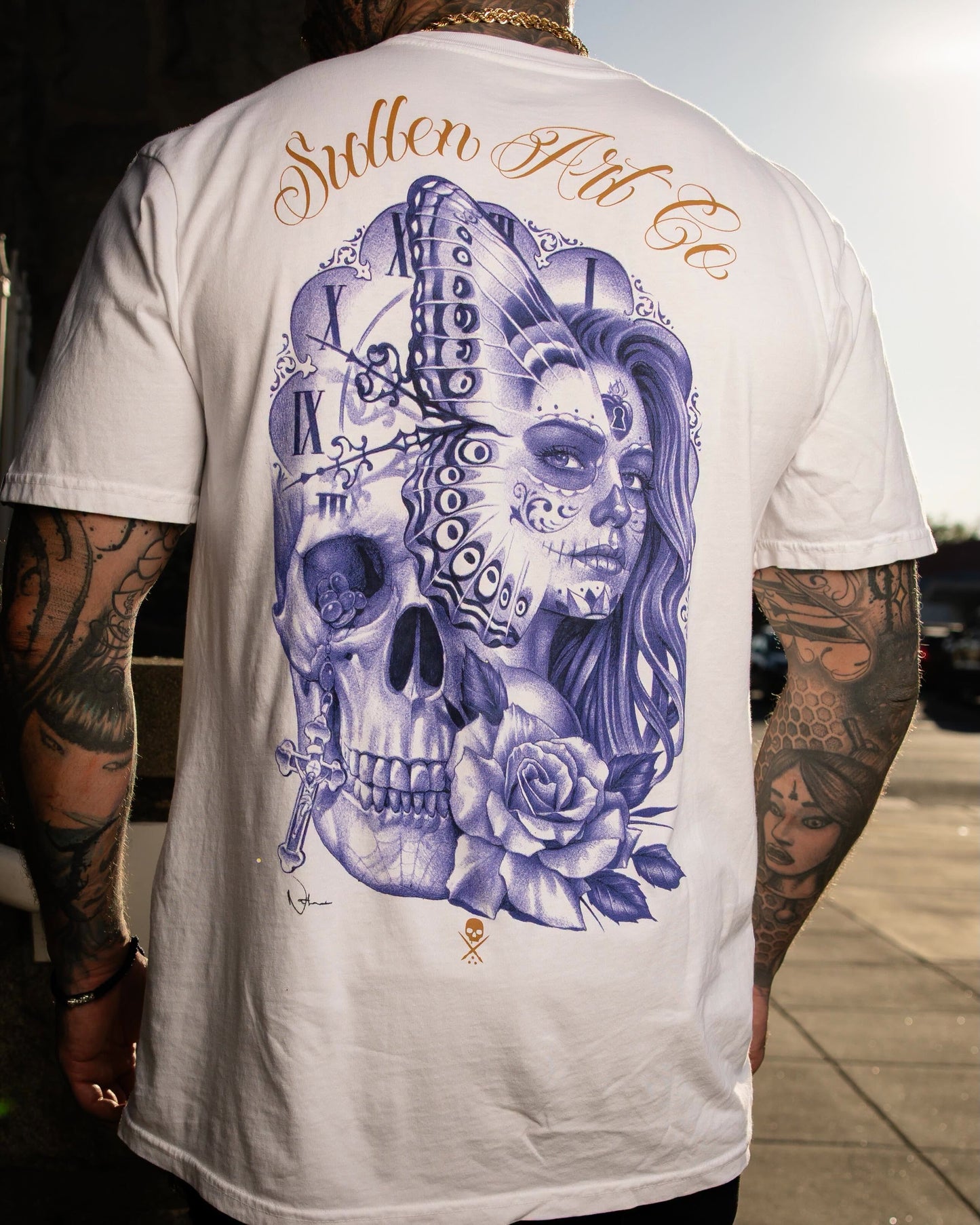 SULLEN CLOTHING NATHAN HARKER WHITE PREMIUM T-SHIRT