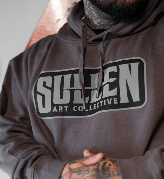 SULLEN CLOTHING BRUSH LINE GREY PULLOVER HOODIE