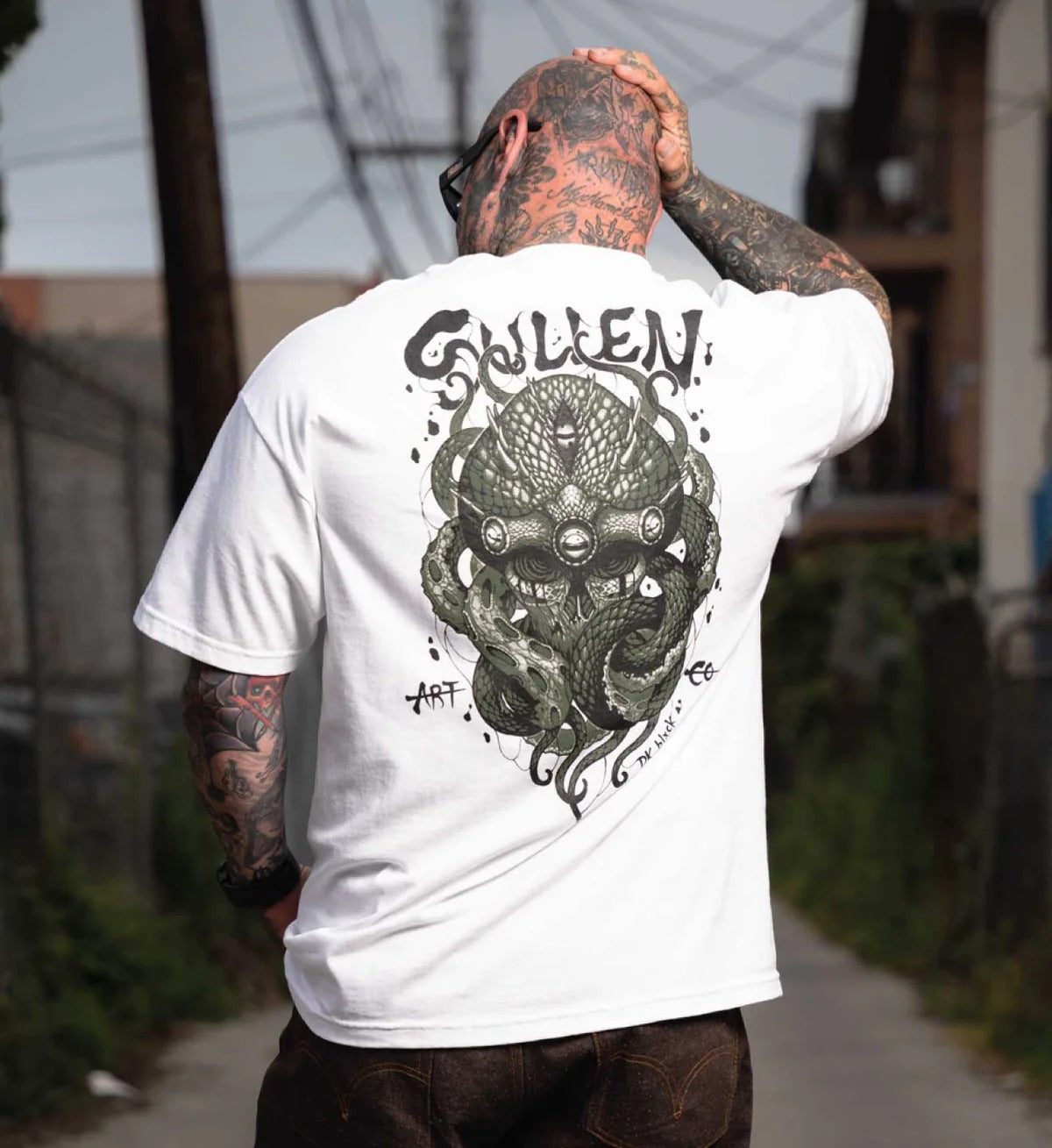 SULLEN CLOTHING BLXCK OCTOPUS WHITE STANDARD T-SHIRT